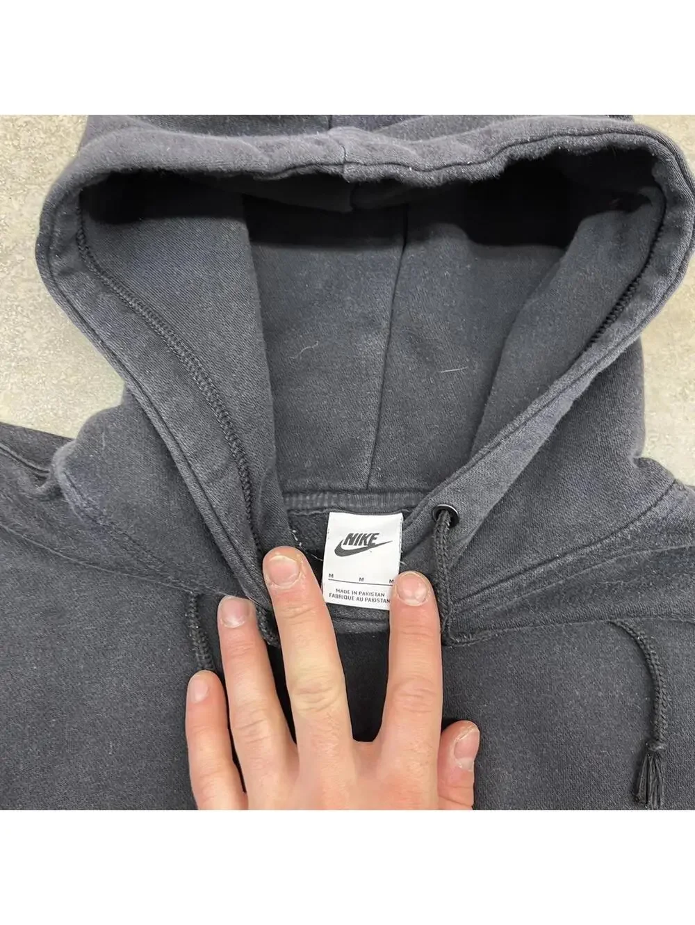 vintage nike black center swoosh blank hoodie size medium WOMENS